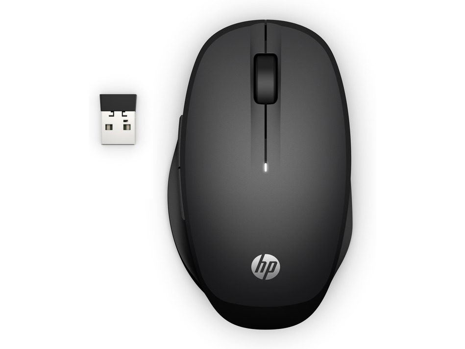 HP Dual Mode Black Mouse 300 Euro | Muizen | 0194850327612 - Zwart