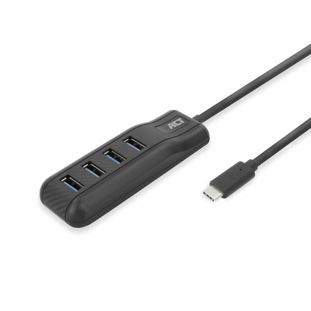 ACT AC6420 USB-C hub zwart