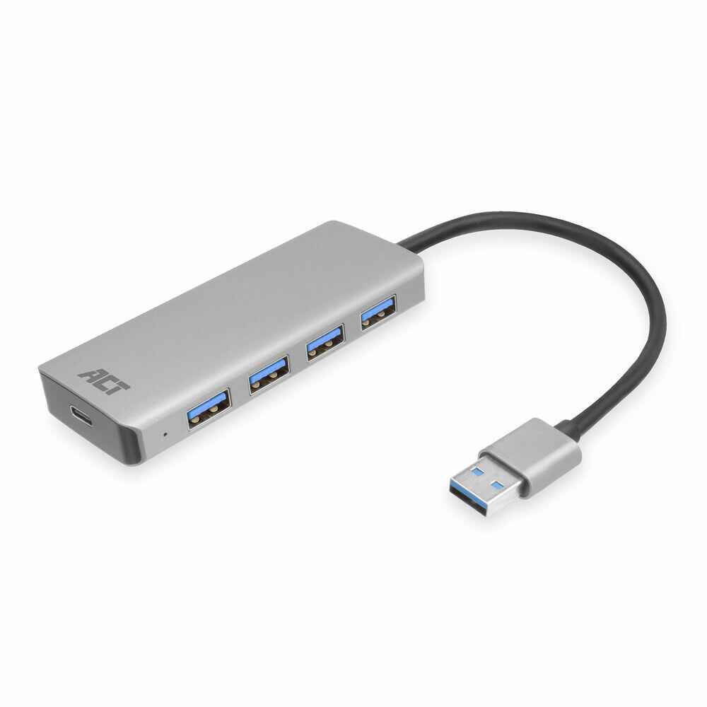 ACT AC6121 USB-A hub USB-C power poort