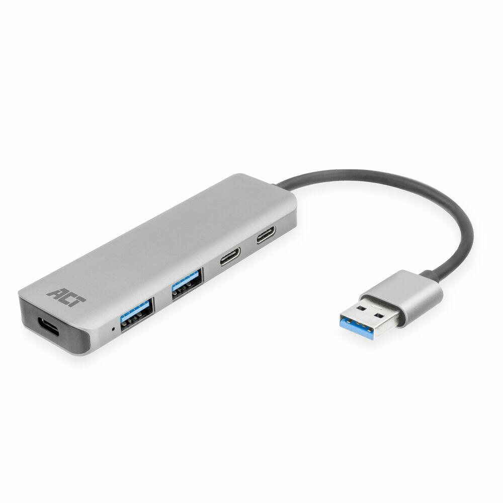 ACT AC6125 USB-A hub USB-C power poort