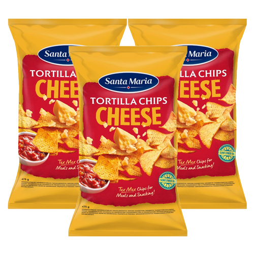 Santa Maria - Tortilla Chips Cheese - 3x 475g