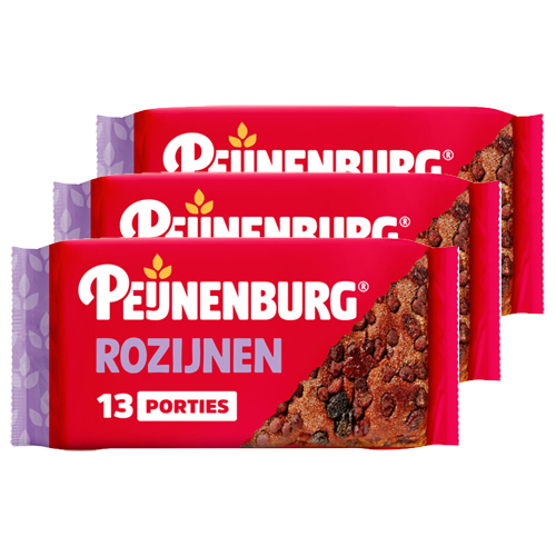 Peijnenburg - Ontbijtkoek Rozijnen - 3x 465g