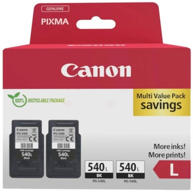 Canon Canon PG-540L Inktcartridges zwart pigment twin pack 5224B020 Replace: N/A