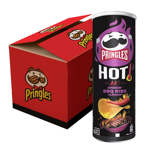 Pringles - HOT Smokin&apos; BBQ Ribs Flavour - 19x 165g