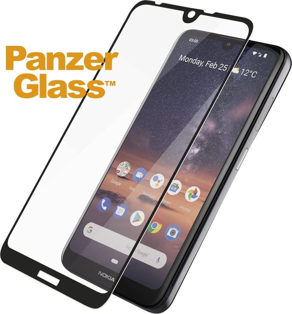 PanzerGlass e Case Friendly voor Nokia 3.2 - Zwart