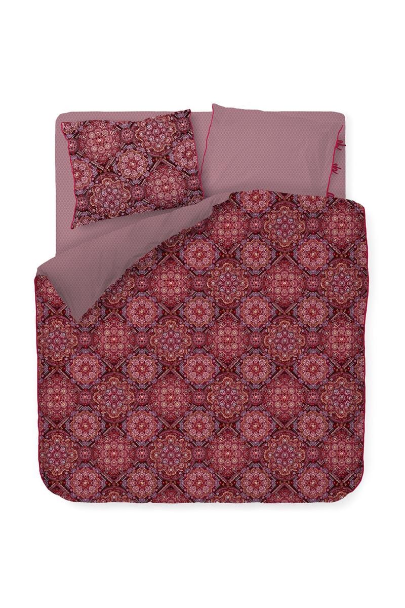 Pip Studio Il Mosaico Dekbedovertrek Donker - Rood