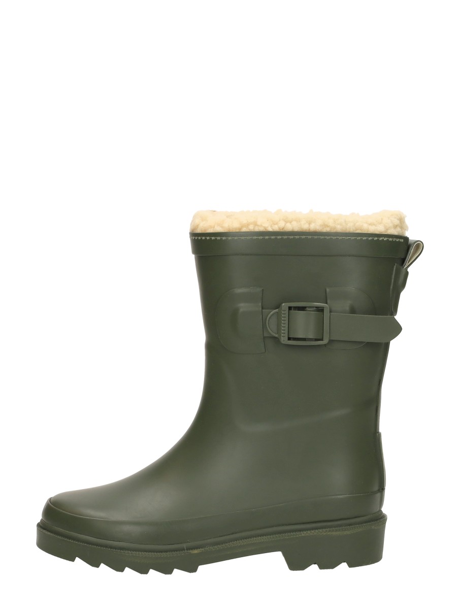 Xq Footwear - Kids Rubber Rain Boots Fur - Groen