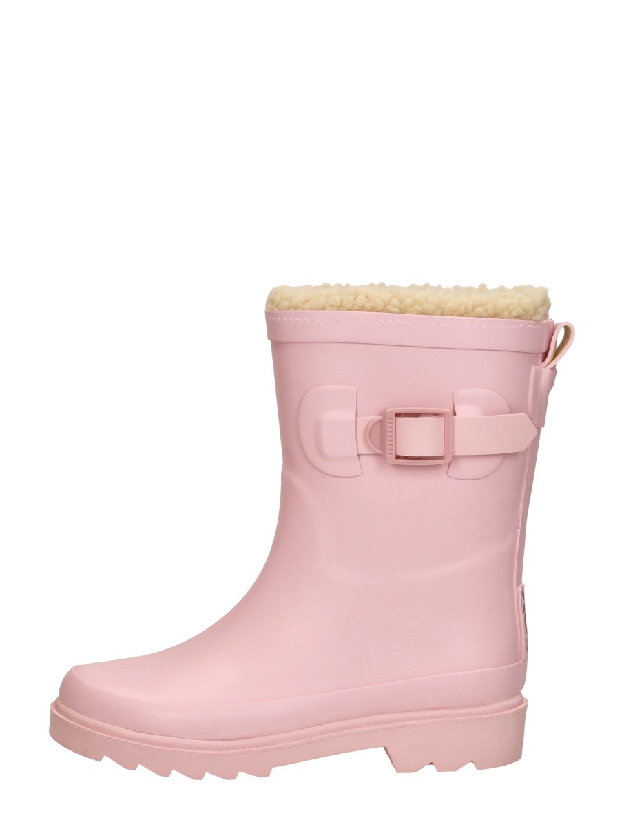 Xq Footwear - Kids Rubber Rain Boots Fur - Roze