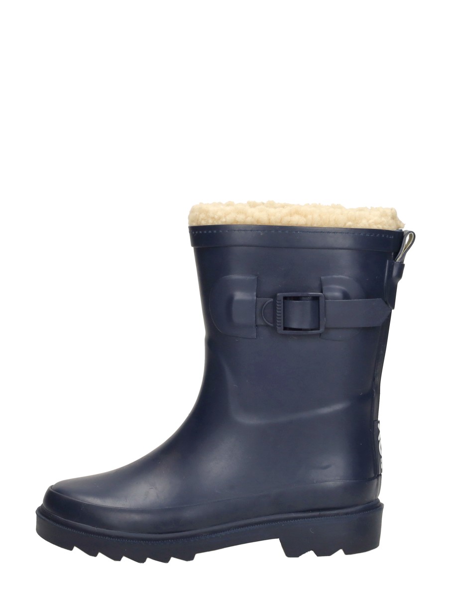 Xq Footwear - Kids Rubber Rain Boots Fur - Blauw