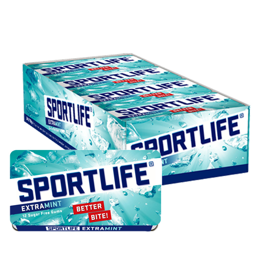 Sportlife - Extramint Kauwgom Suikervrij - 24x 12 stuks