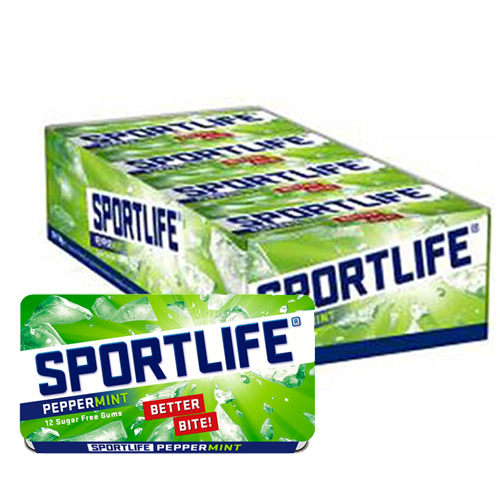 Sportlife - Peppermint Kauwgom Suikervrij - 24x 12 stuks