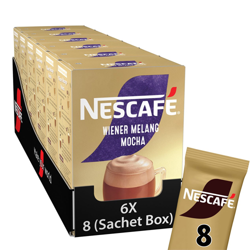 Nescafe Nescafé - Gold Wiener Melange Mocha Oploskoffie - 6x 8 zakjes