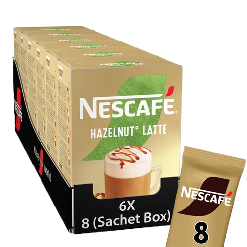 Nescafé - Gold Hazelnut Latte - 6x 8 zakjes