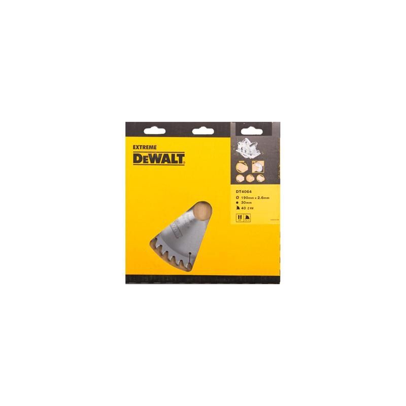 DeWalt - Cuchilla Ø190/AL30 40 Dientes Corte Fino - DT4064