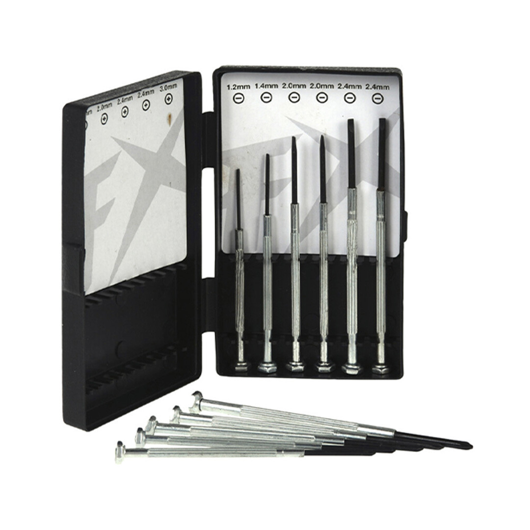 FX Tools Precisie schroevendraaierset - 11-delig - mini - - Silver