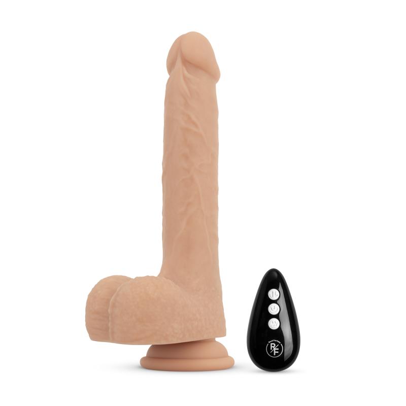 Real Fantasy - Bryce Stotende, Verwarmbare en Vibrerende Dildo - Beige