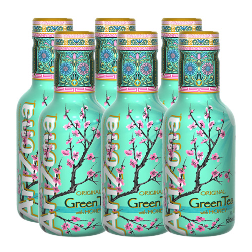 ARIZONA - Green Tea With Honey - 6x 500ml