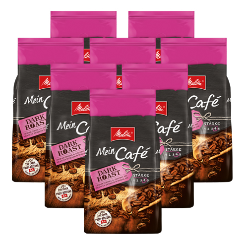 Melitta - Mein Café Dark Roast Bonen - 8x 1kg