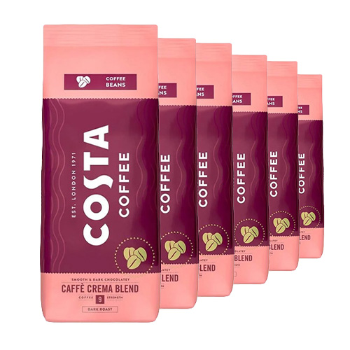 Costa Coffee - Caffè Crema Blend Dark Roast Bonen - 6x 1kg