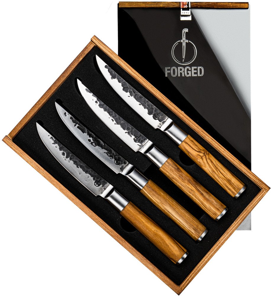 Forged Olive Steakmes Set 4 | Keukenmessen | 8718719305317