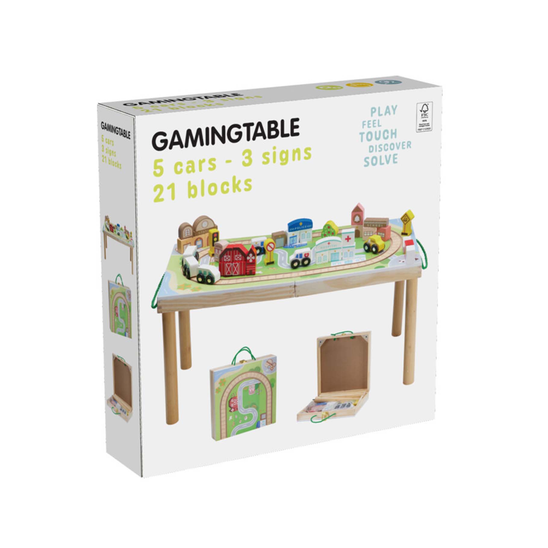 Top1Toys Speeltafel hout inclusief treinbaan en accesoires