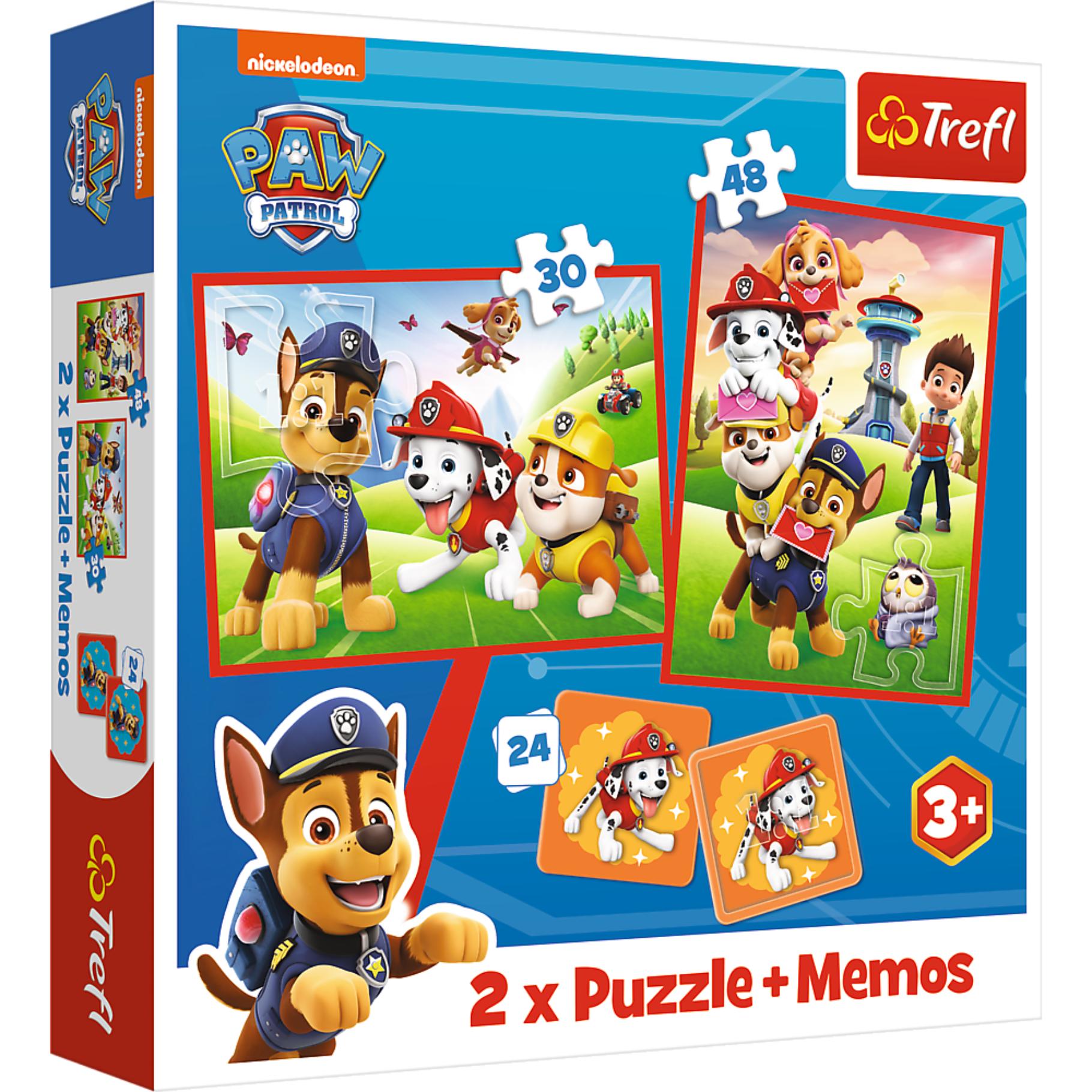 Top1Toys Puzzel Paw Patrol 30 en 48 stukjes en memory