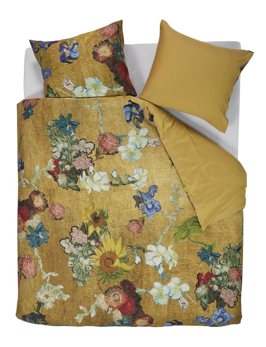Beddinghouse Dekbedovertrek x Van Gogh Museum Partout des Fleurs- Gold - Geel