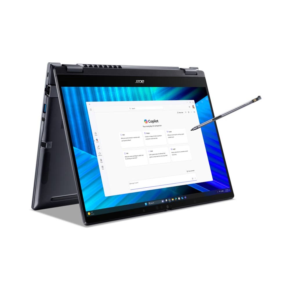 Acer TravelMate P4 Spin 14 Convertible Laptop | TMP414RN-55-TCO | - Blauw