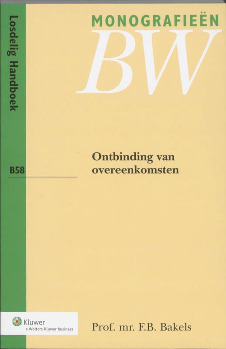Wolters Kluwer Nederland B.V. Ontbinding van overeenkomsten