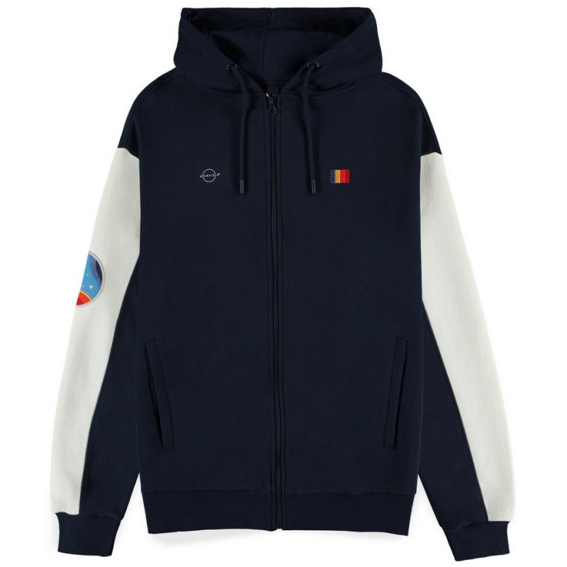 Difuzed Starfield - Monochrome Emblem Men's Zipper Hoodie