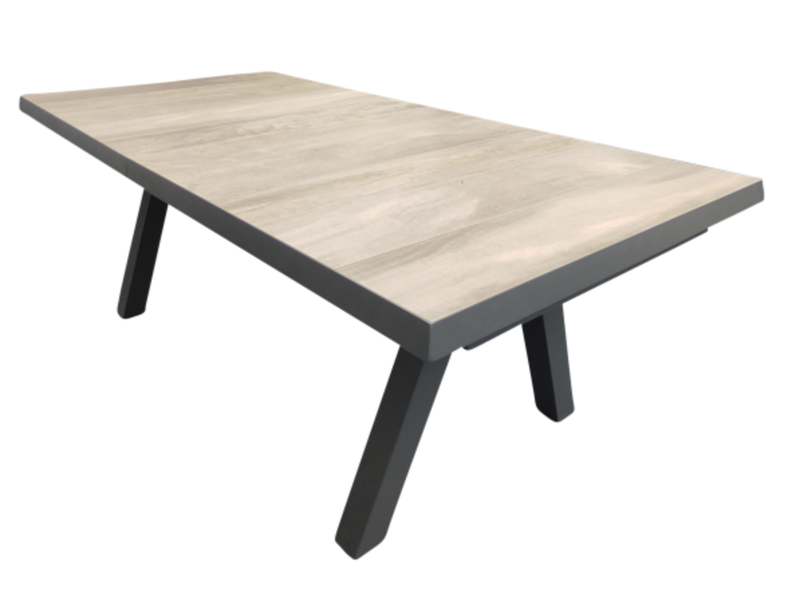 Driesprong Collection Tensil uitschuif tafel 205 en 265x103x76 cm zwart -