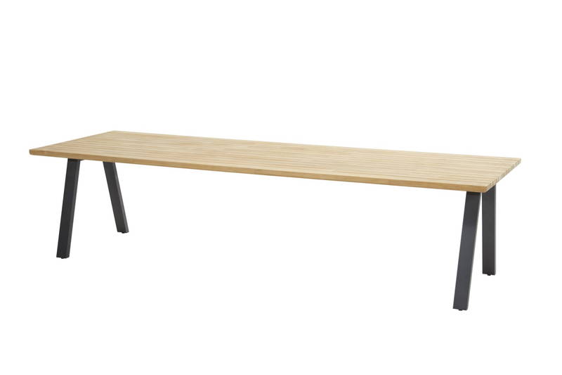 4SO Ambassador Diningtafel Teak Antracite 300 x 100 cm -
