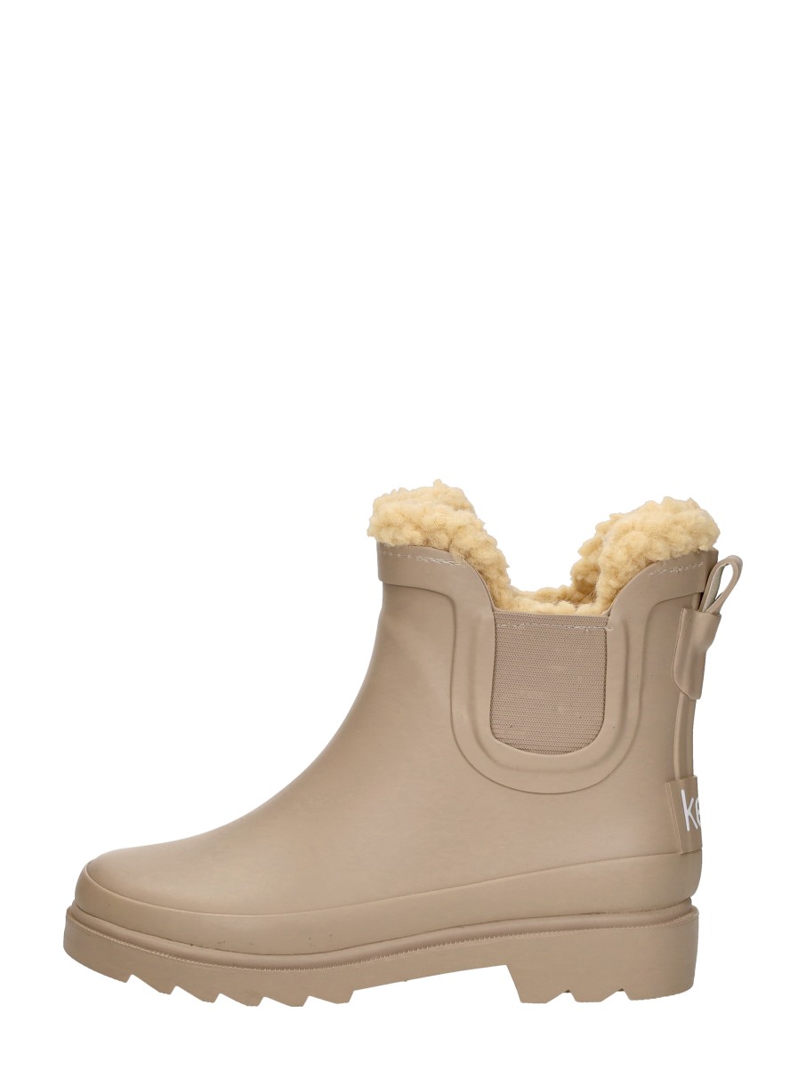 KEQ - Chelsea Rainboots Fur - Beige - Beige