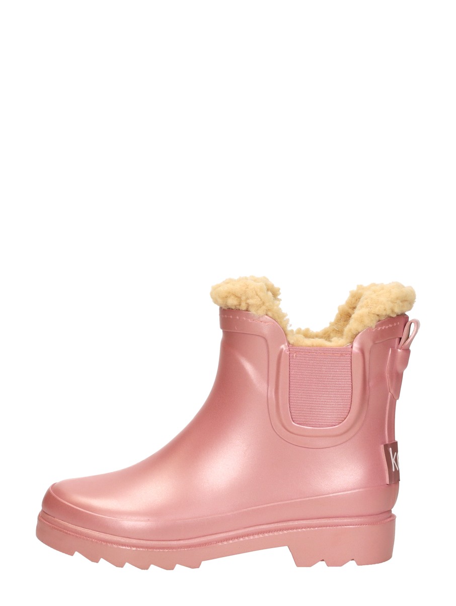 KEQ - Chelsea Rainboots Fur - Roze - Roze