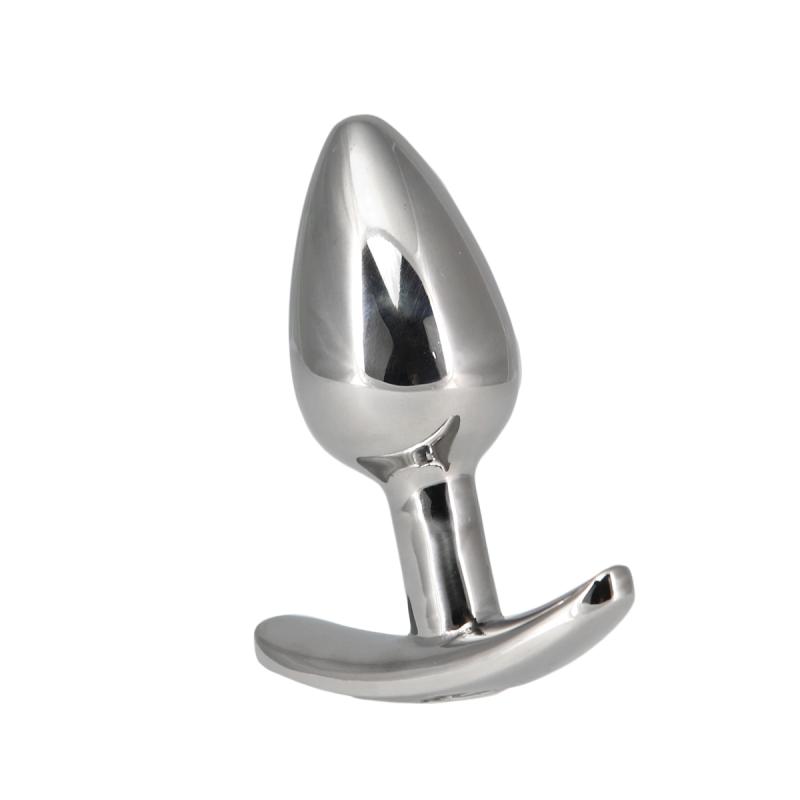 Pillow Talk - Sneaky Stainless Steel Butt Plug with Swarovski Crystal - Silver