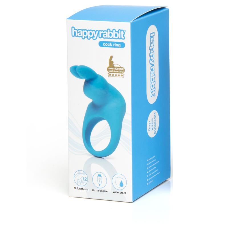 Happy Rabbit – Rabbit Cockring – Oplaadbaar Vibrerend – - Blauw
