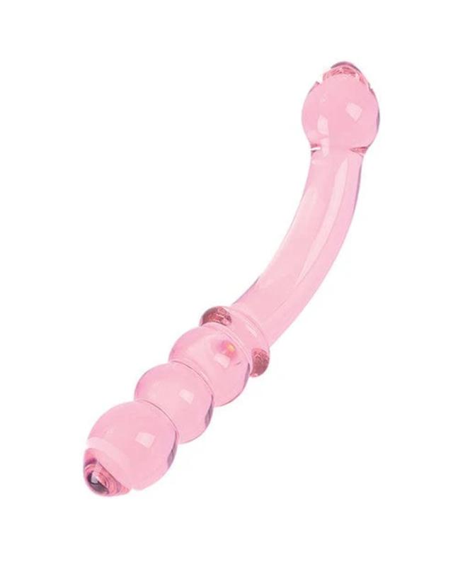 Nobü – Rose Bead Glazen Dildo – - Roze