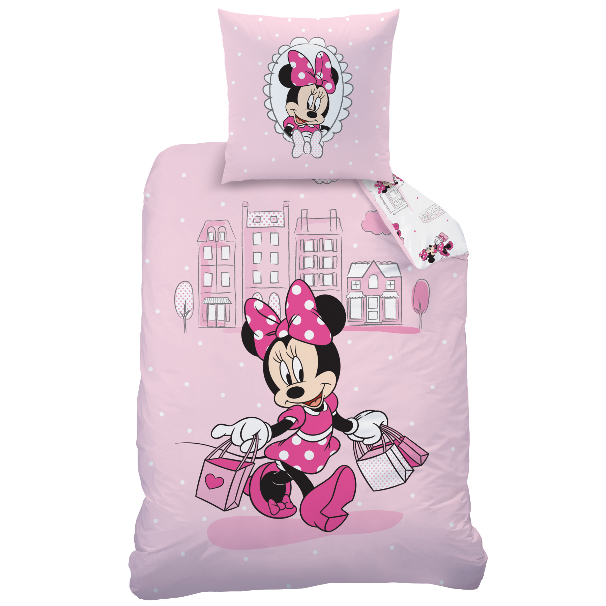 Vipack Dekbedovertrek Shopping - Eenpersoons - 140 x 200 cm - Katoen