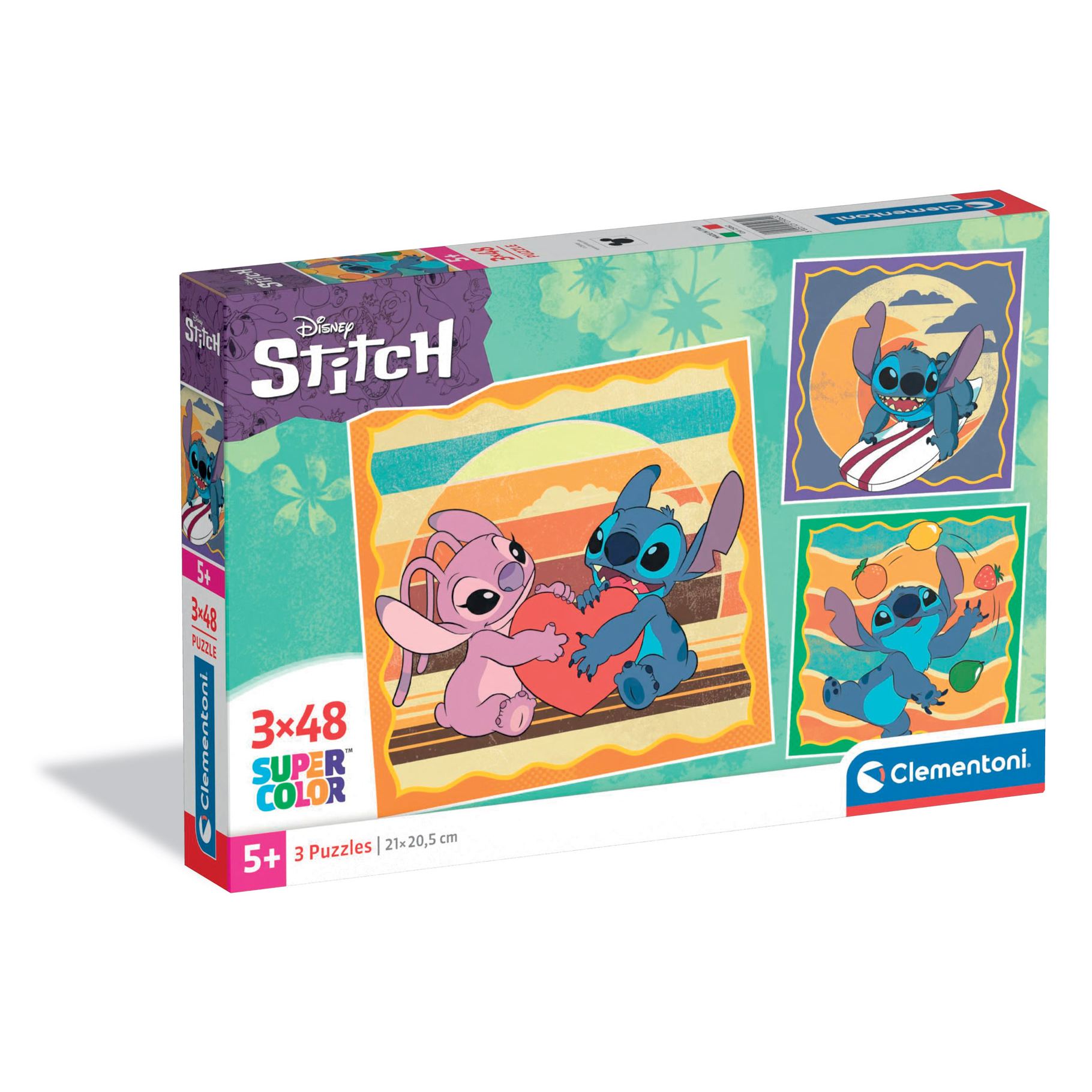 Top1Toys Clementoni Puzzel 3x48 Stukjes Stitch Disney