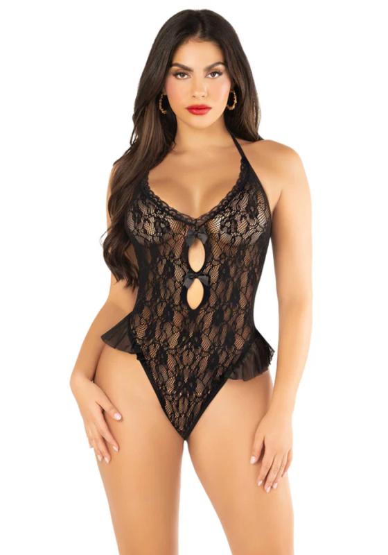 Leg Avenue – Teddy Bodysuit – - Zwart - Zwart