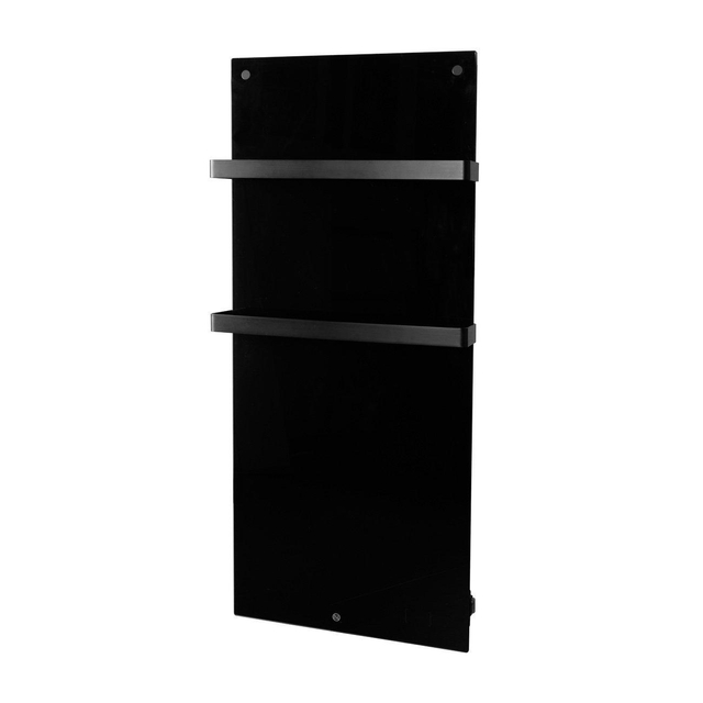 EUROM Sani 1000 Comfort Badkamerkachel - 127x55x5cm - wifi - 1000watt - glas zwart 350470