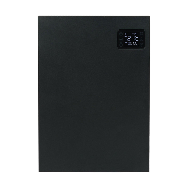 EUROM Alutherm Sani Convectorkachel - 40x56cm - 800watt - wifi - wand - Verticaal - mat 361025 - Zwart