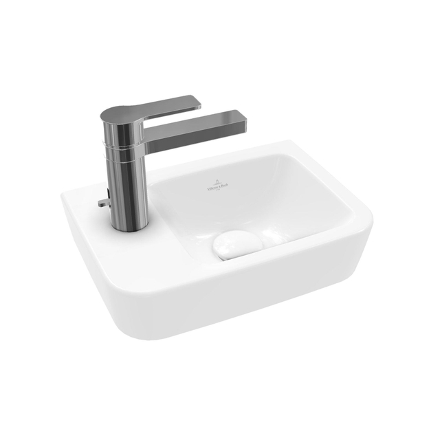 Villeroy & Boch O.novo fontein 36X25cm - 1 kraangat links zonder overloop wit 43423701