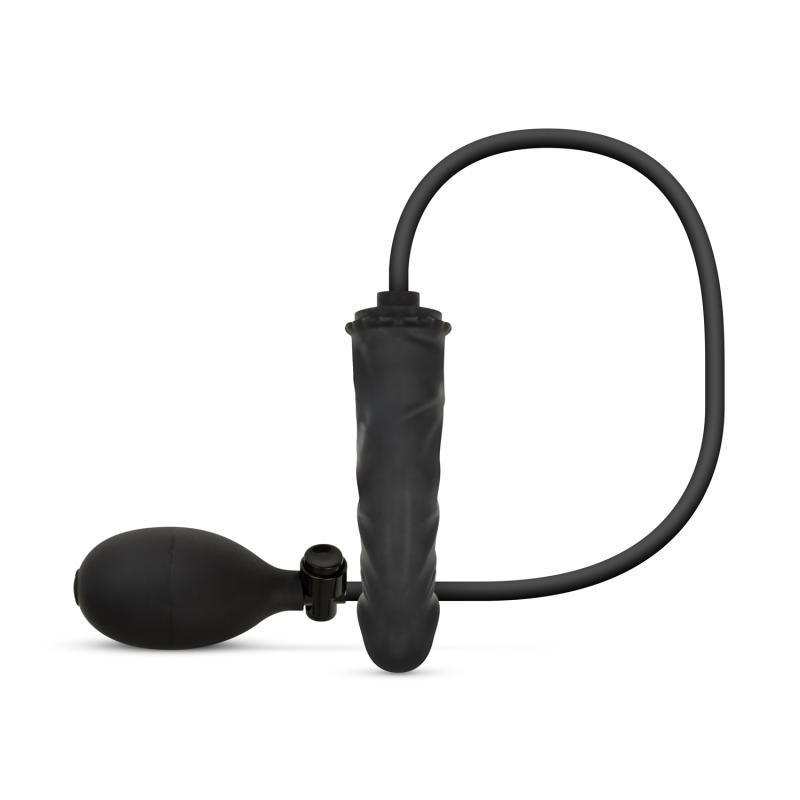 Anal Collection - Opblaasbare Dildo met Pomp 14,5 cm - Zwart