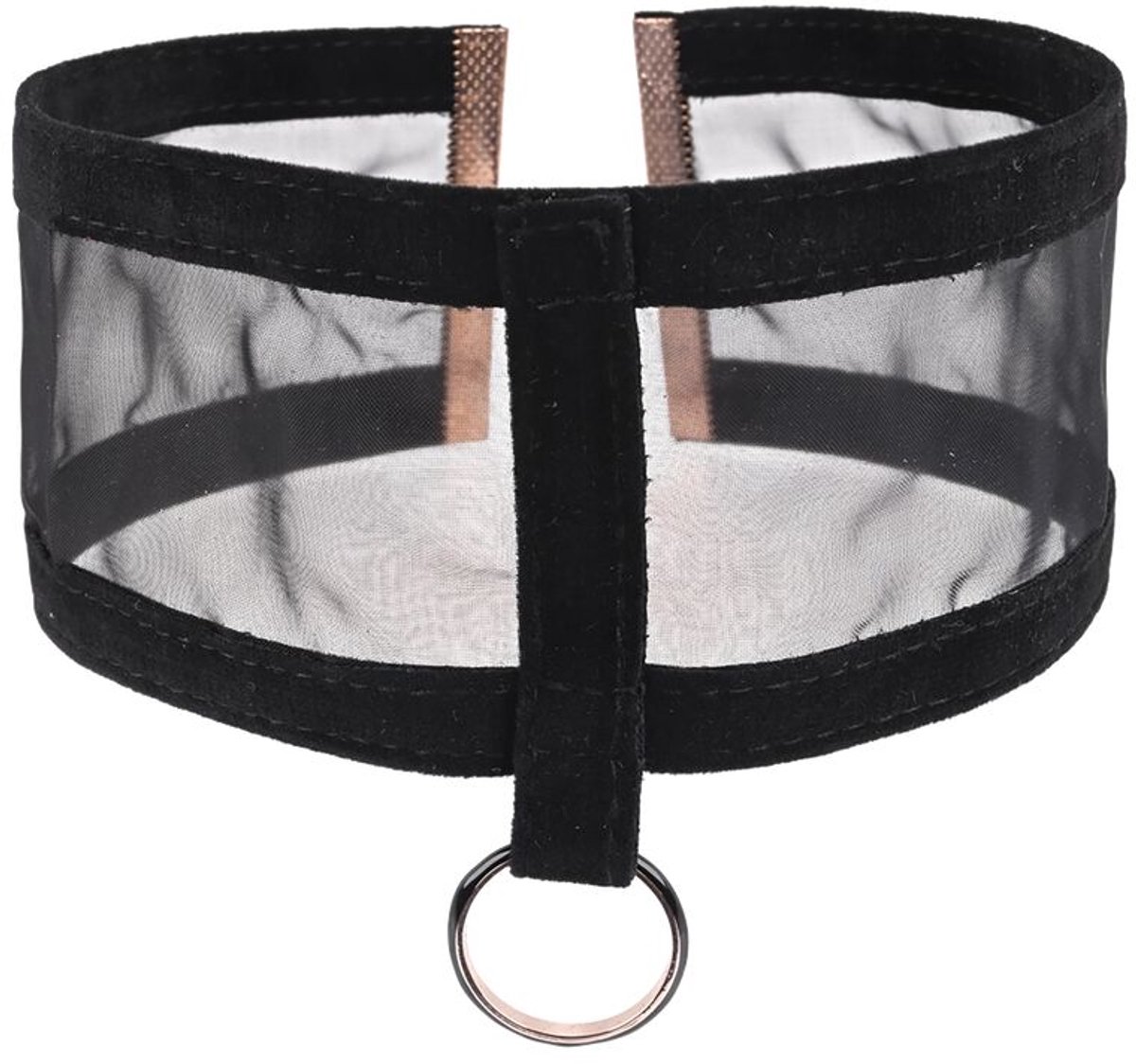 Sex and Mischief - Transparante halsband met O-ring