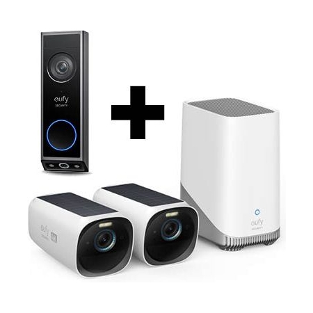Eufy Eufy Bundle Video Deurbel + 2x Eufycam 3 met HomeBase 3 Slimme deurbel
