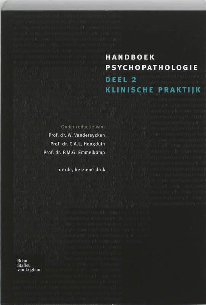 Bohn Stafleu Van Loghum Handboek psychopathologie