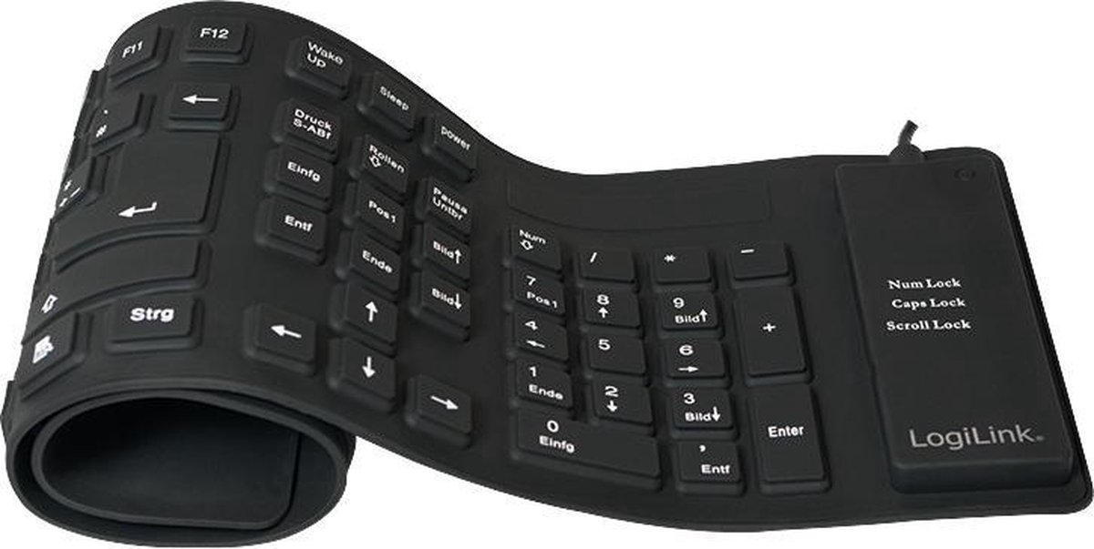 LogiLink ID0019A toetsenbord USB QWERTZ Duits - Zwart