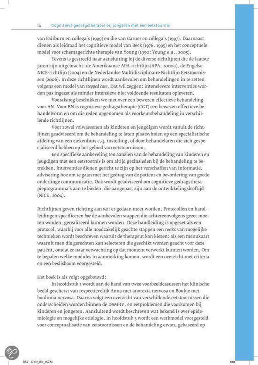 Bohn Stafleu Van Loghum Cognitieve gedragstherapie bij jongeren met een eetstoornis