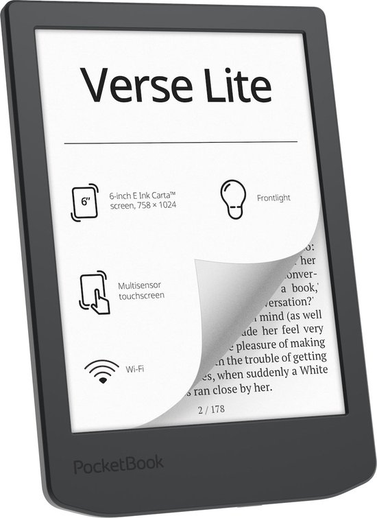 PocketBook Verse Lite e-book reader Touchscreen 8 GB Wifi - Grijs